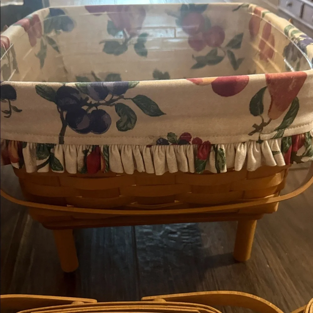 longaberger Vintage Wooden Basket Set of 3 mixed size